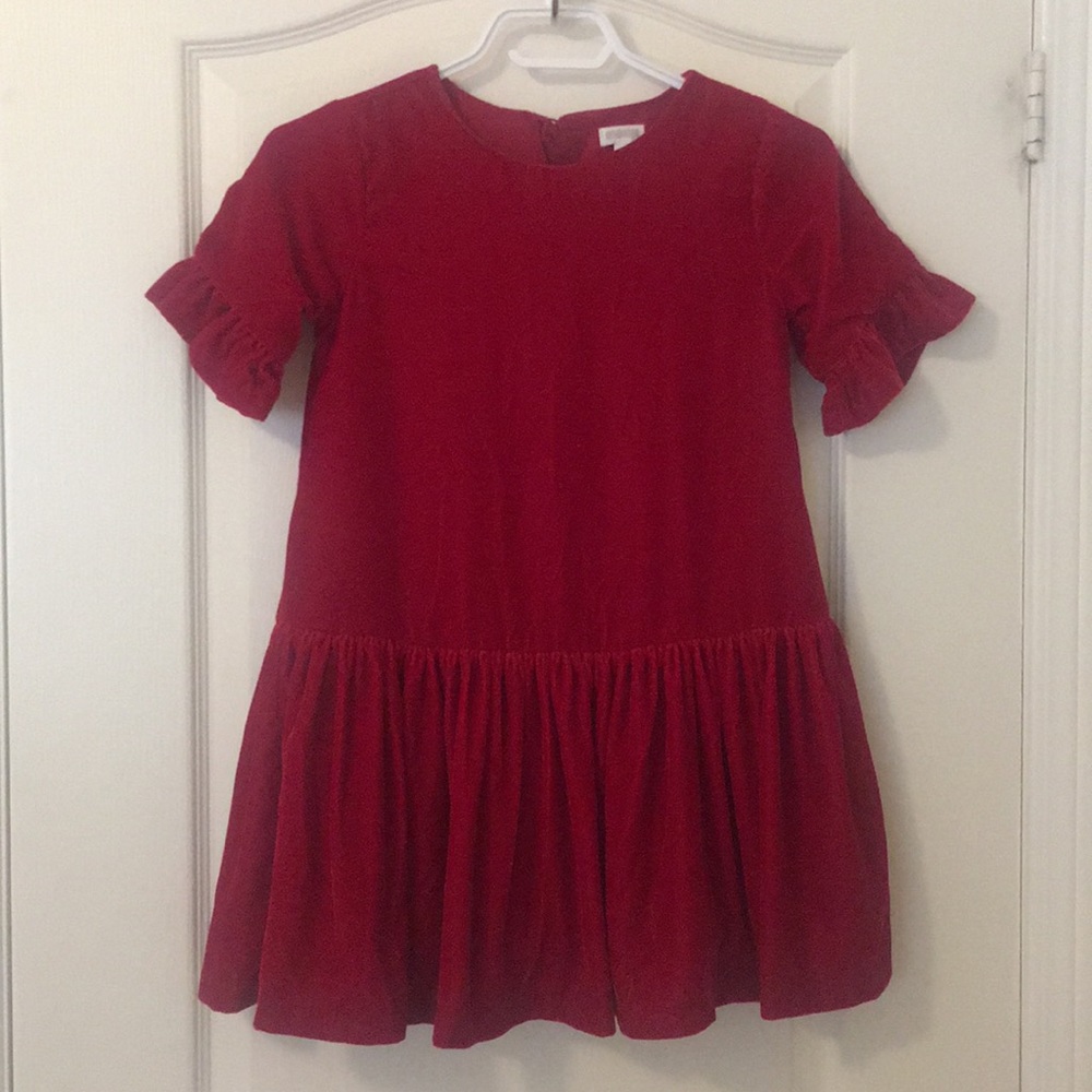 Velvet Red Girls Dress